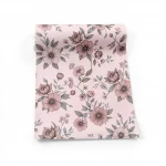 Floral Wallpaper, Size 15.6m×106cm, pink with brown and gray color