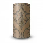 Leaf Patterned Wallpaper, Length 15.6 meters, Width 106 cm, Desert brown with dark brown Color 