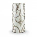 Leaf Patterned Wallpaper, Length 15.6 meters, Width 106 cm, light and dark brown Color