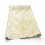 Tree Patterned Wallpaper, Size 15.6m×106cm, yellow beige color