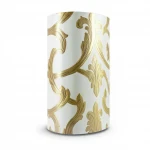 Tree Patterned Wallpaper, Size 15.6m×106cm, Shiny golden and smoky white color 