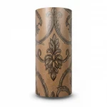 Leaf Patterned Wallpaper, Length 15.6 meters, Width 106 cm, Desert brown with dark brown Color 