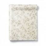 Wallpaper, Floral Design, Light beige Color, Size 15.6m×106cm 