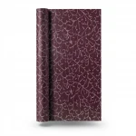 Leaf Patterned Wallpaper, Length 15.6 meters, Width 106 cm, Dark red Color