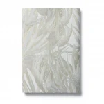 Leaf Patterned Wallpaper, Length 15.6 meters, Width 106 cm, Light grey, faint gold color 