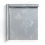 Wallpaper, Tree-Patterned Design, Cadet Grey Color, Size 15.6m×106cm