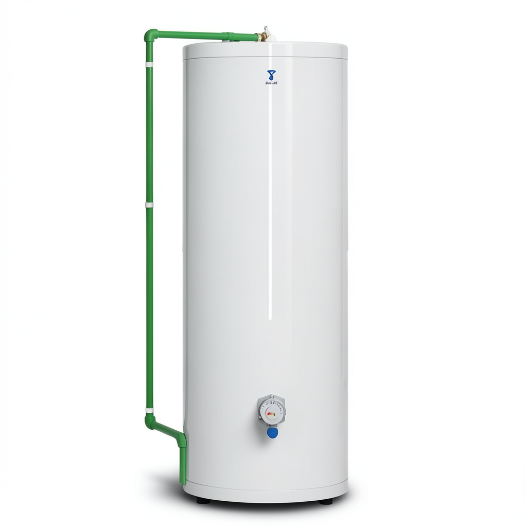 Vertical Electric Water Heater 150 Liter Height 1130 mm White 4500 WATT | Saudi Ceramics