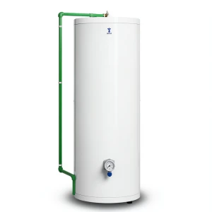 Vertical Electric Water Heater Height 1215 mm Capacity 200 Liter White 3000 WATT | Saudi Ceramics