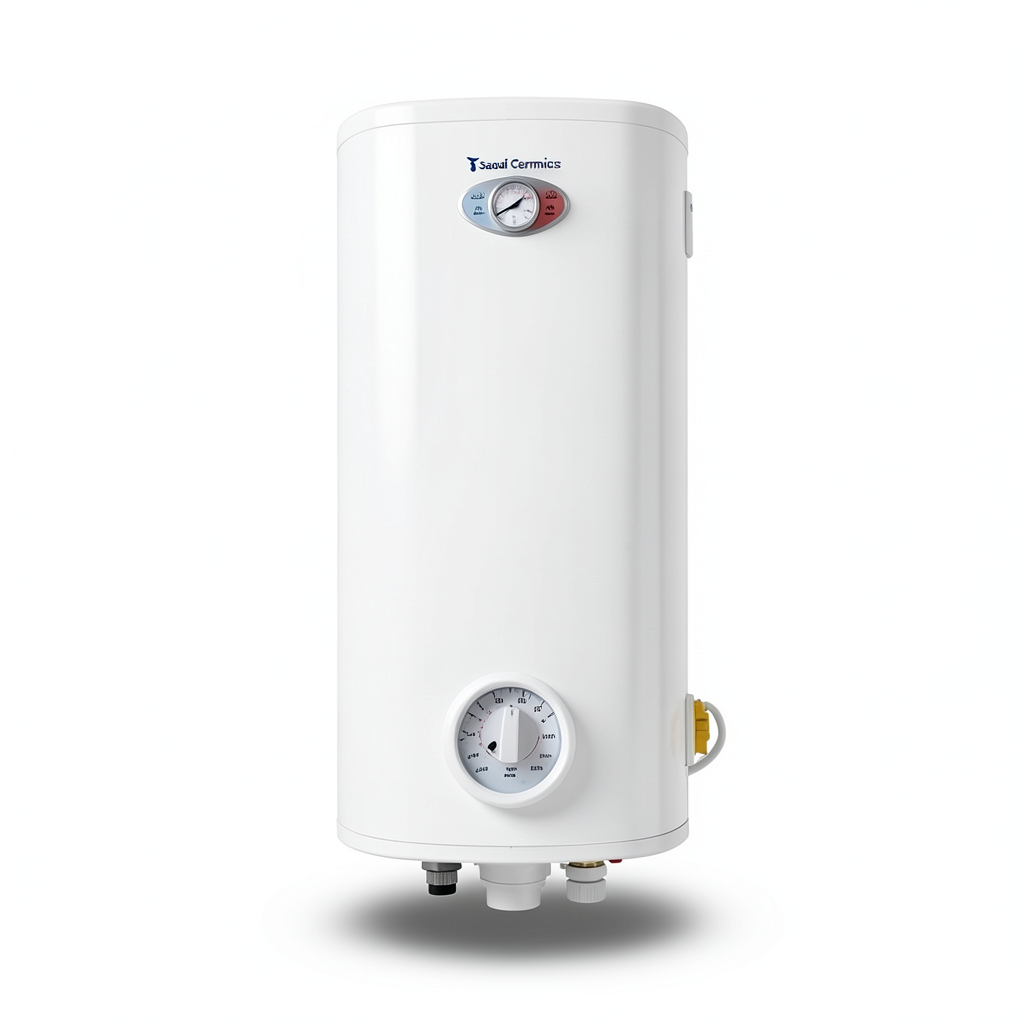 Vertical Electric Water Heater 240 Liter Capacity 1650 mm Width, 3000 W, 220/240 V | Saudi Ceramics