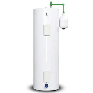 Vertical Central Water Heater 150 Liter Height 1200 mm White 2×4.5 kW 220/240 Volt | Saudi Ceramics