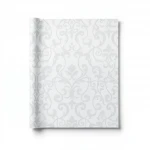   Wallpaper, Tree-Patterned Design, white Gray Color, Size 15.6m×106cm 