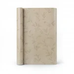Floral Wallpaper, Size 15.6m×106cm, light brown color