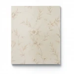 Floral Wall Covering, Length 15.6 meters, Width 106 cm, beige Color 