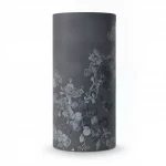 Floral Wallpaper, Size 15.6m×106cm, dark gray with light gray color