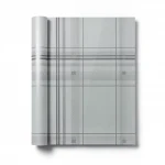 Wallpaper, Striped Design, Gray with dark grey Color, Size 15.6m×106cm