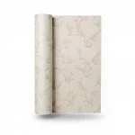 Floral Wall Covering, Length 15.6 meters, Width 106 cm, beige Color 