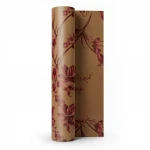 Floral Wallpaper, Size 10m × 53 cm, red with brown  color