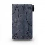 Floral Wall Covering, Length 10 meters, Width 53 cm, black on dark gray Color