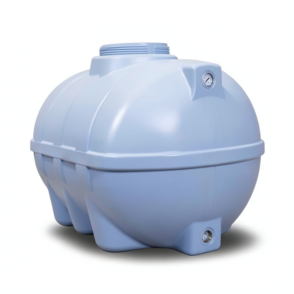 Water Tank 3000 Liter Polyethylene Horizontal, 143 cm Diameter, 225 cm Length