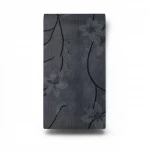 Floral Wall Covering, Length 10 meters, Width 53 cm, black on dark gray Color