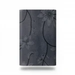 Floral Wall Covering, Length 10 meters, Width 53 cm, black on dark gray Color
