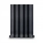 Wallpaper, Striped Design, Black with grey Color, Size 15.6m×106cm