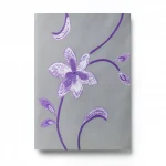 Wallpaper, Floral Design, Purple and grey Color, Size 10m×53cm
