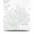 Wallpaper, Floral Design, White and grey Color, Size 10m×53cm
