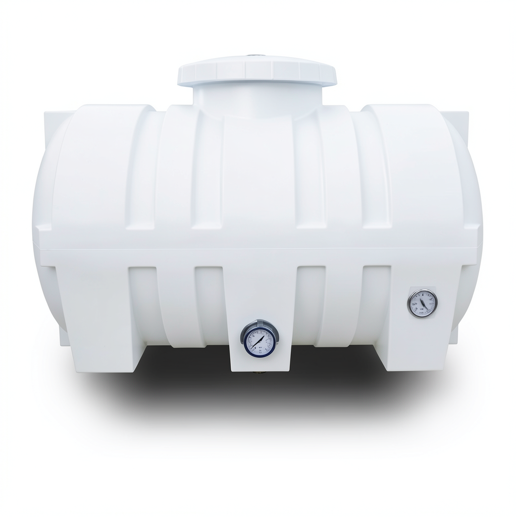 Water Tank Horizontal 2000 Liter Polyethylene, Insulated