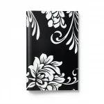 Wallpaper, Floral Design, Black and white roses Color, Size 10m×53cm