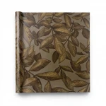 Tree-Patterned Wallpaper, Vinyl Sheath, Length 15.6m, Width 106cm, dark golden brown
