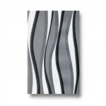 Wallpaper, Striped Design, Black and white with grey Color, Size 10m×53cm