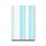 Wallpaper, Striped Design, White with cyan and light green Color, Size 10m×53cm