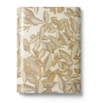 Tree-Patterned Wallpaper, Vinyl Sheath, Length 15.6m, Width 106cm, Beige with brown and golden color