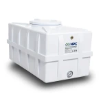 Horizontal Water Tank 300 Liter Polyethylene, White | National Polyethylene Company (NPC)