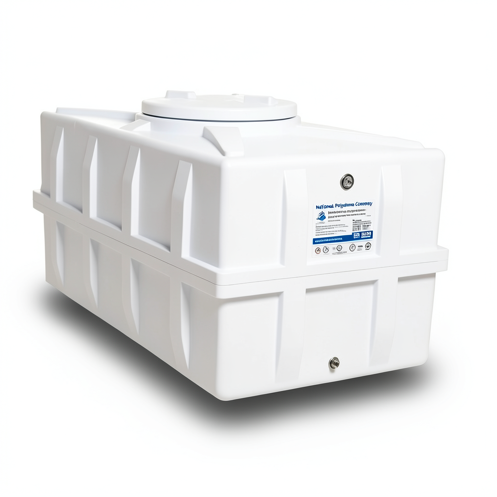 Horizontal Water Tank 500 Liter Polyethylene, White | National Polyethylene Company (NPC)