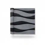 Wallpaper, Striped Design, Black and grey Color, Size 10m×53cm