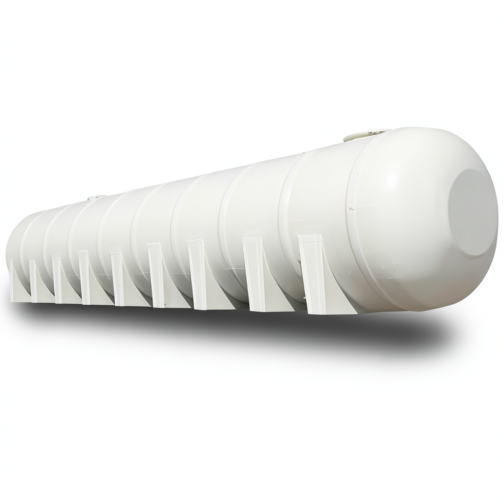 Water Tank Marjan Horizontal Fiberglass 898 cm Length, 350 cm Diameter, 80000 Liter