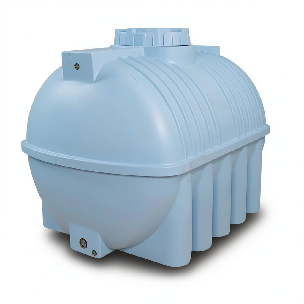 Water Tank Polyethylene Horizontal 25000 liter Capacity, 317 cm Diameter