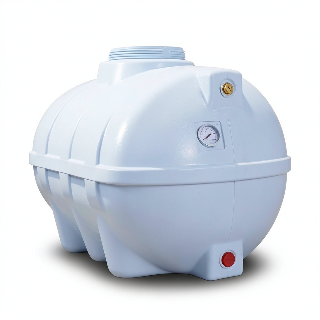 Water Tank Fiberglass Horizontal 5000 Liter Capacity, Diameter 121cm & 149cm
