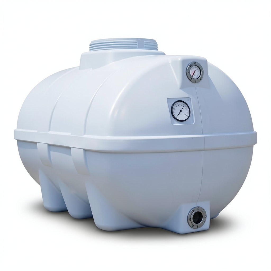 Water Tank 60000 Liter Fiberglass Horizontal, 300 cm Diameter