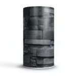 Modern Wallpaper, Size 10m×53cm, Black with Gray color 
