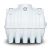Water Tank 500 Liter Polyethylene Horizontal 121×82 cm - Image 1