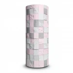Modern Wall Covering, Length 15.6 meters, Width 100 cm, light pink with Gray Color 