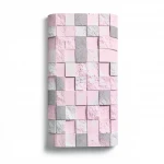 Modern Wall Covering, Length 15.6 meters, Width 100 cm, light pink with Gray Color 