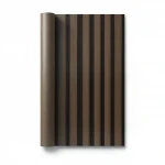 Wallpaper, Striped Design, dark brown Color, Size 15.6m×106cm