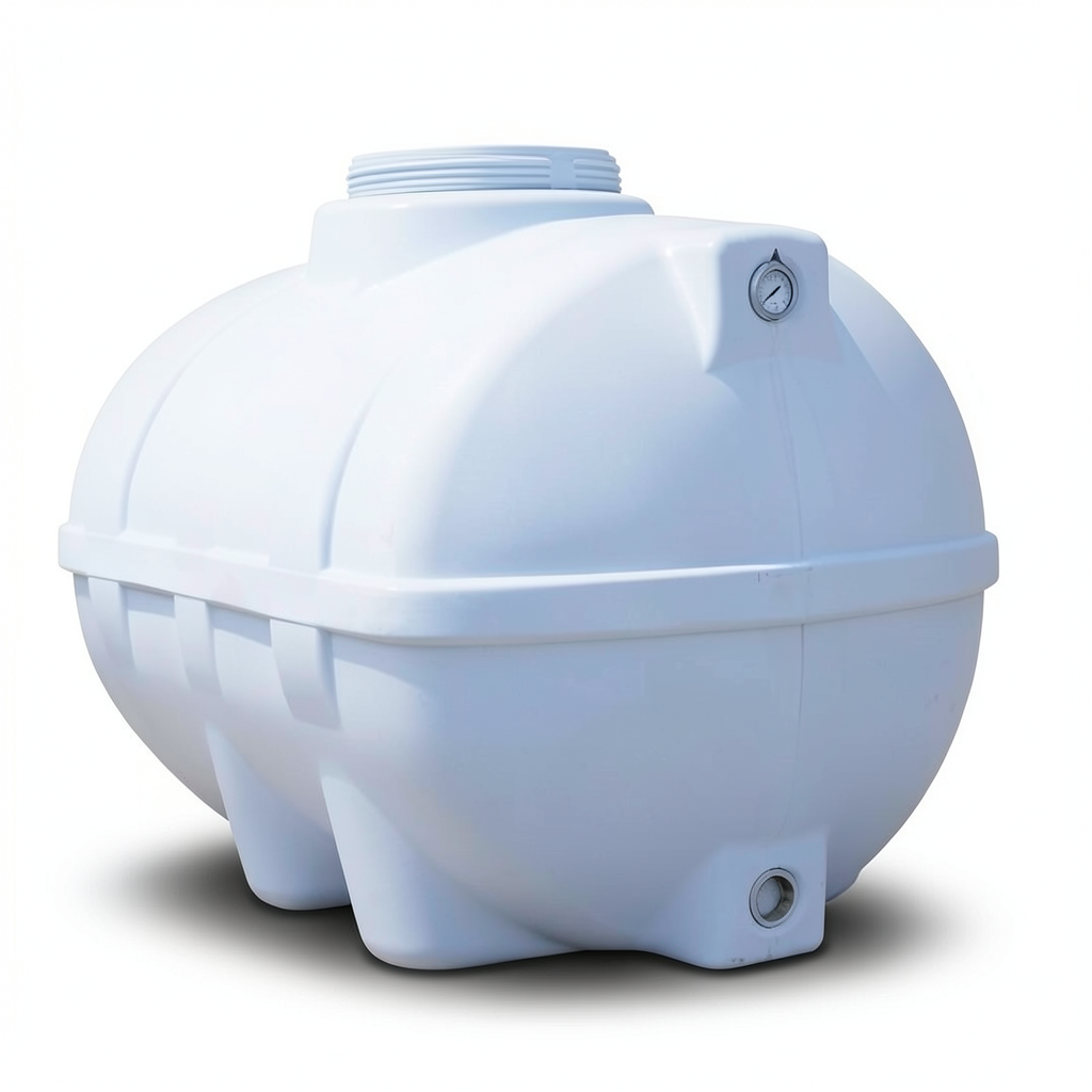 Water Tank 3000 Liter Polyethylene Horizontal, 143 cm Diameter, 225 cm Length