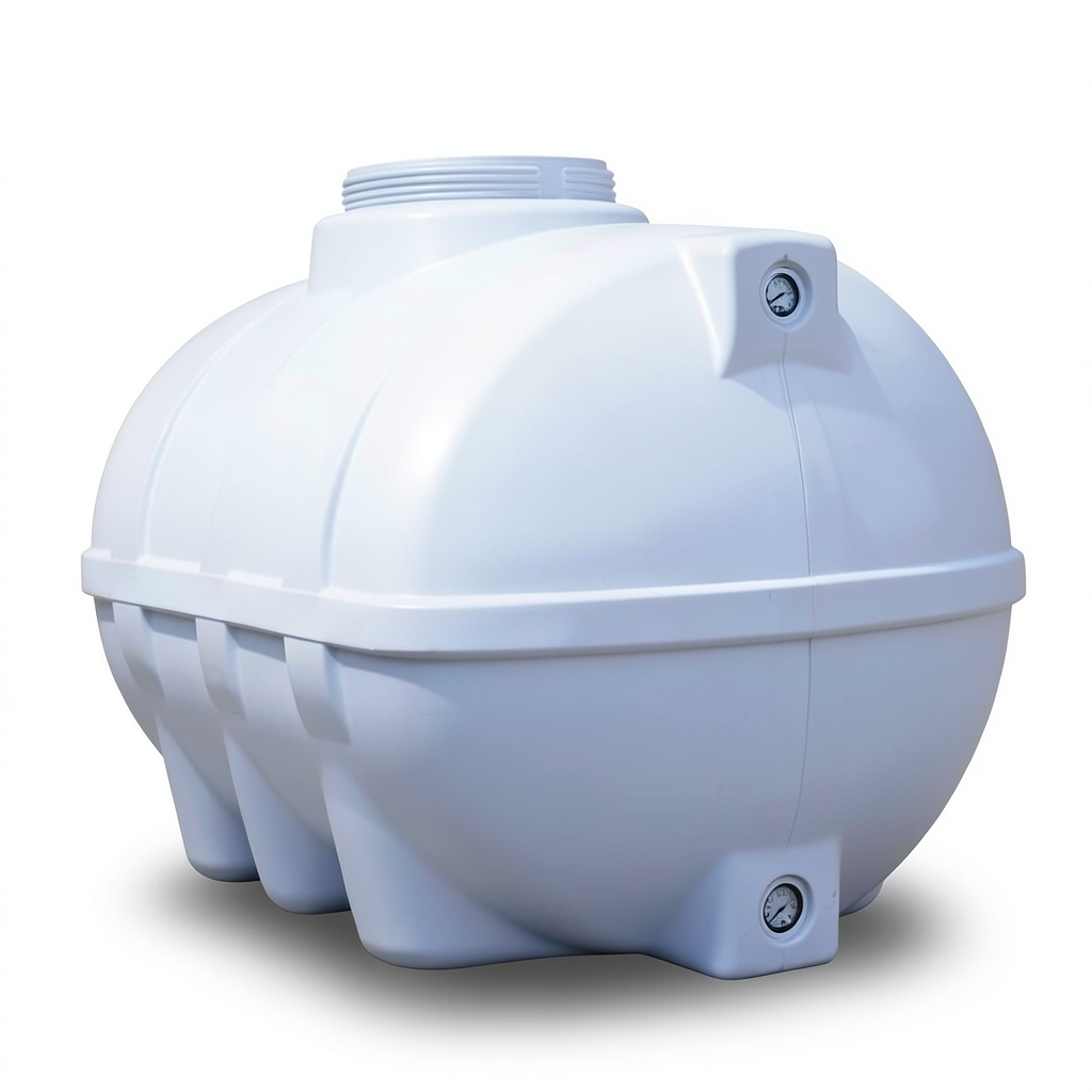 Water Tank Fiberglass Horizontal 5000 Liter Capacity, Diameter 121cm & 149cm