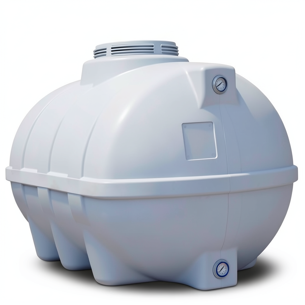 Water Tank 15000 Liter Horizontal Fiberglass, Diameter 184-244 cm