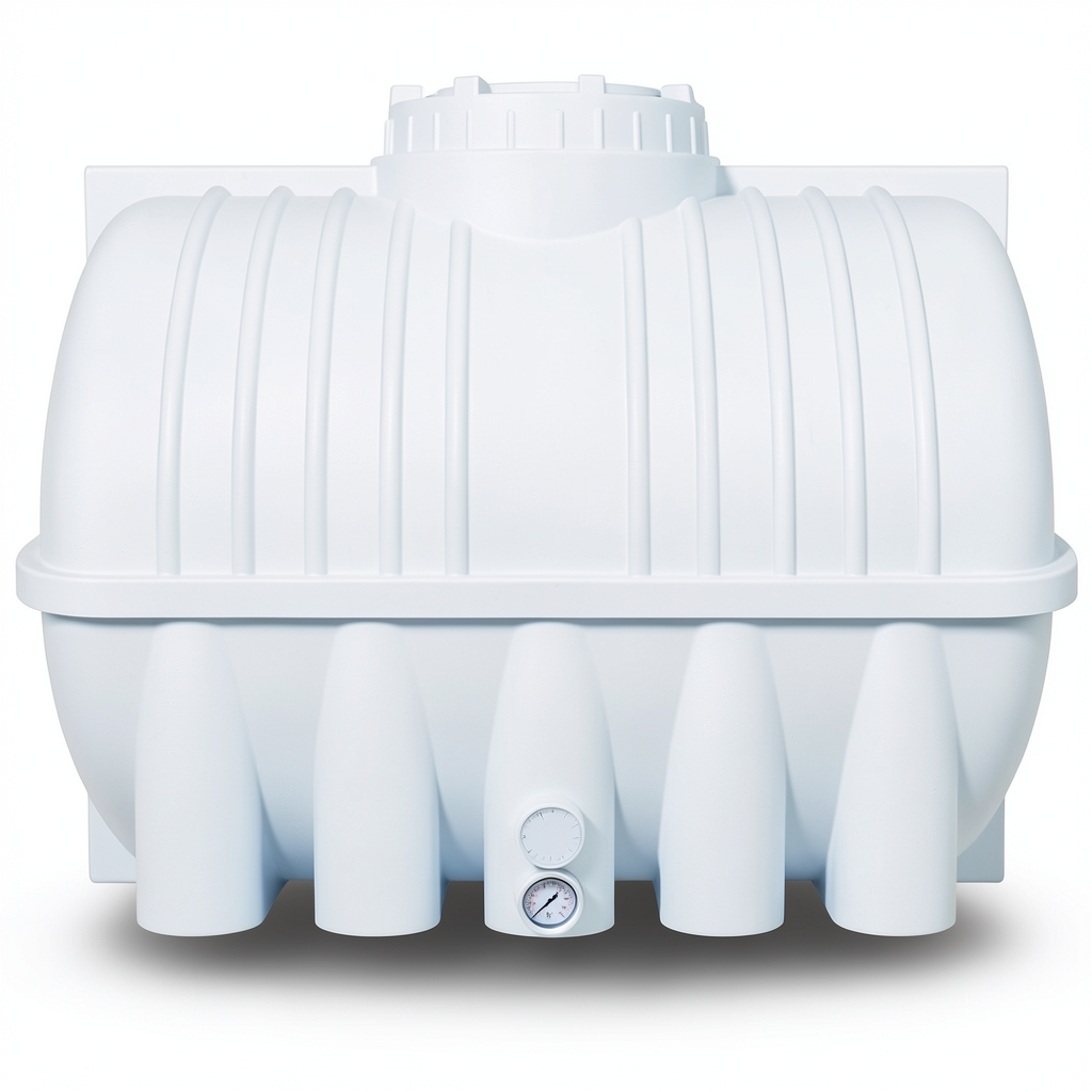 Water Tank 5000 Liter Polyethylene Horizontal, 2647x1835x(1789,1859,1851) mm